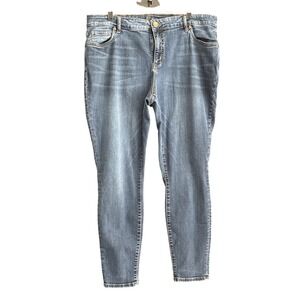 Kut From The Kloth‎ Women Jeans Size 18W High Rise Skinny Med Wash EUC